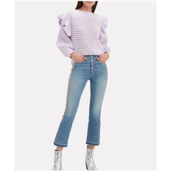 Veronica Beard Carolyn 10” Baby Boot Pink Jeans (Size 25) - Picture 2 of 11